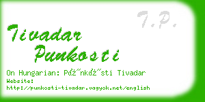 tivadar punkosti business card